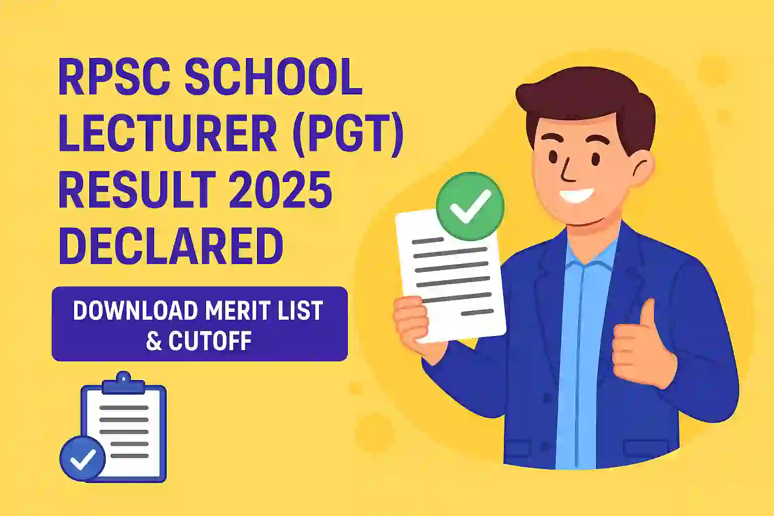 RPSC PGT Teacher Exam Date & Result Declared