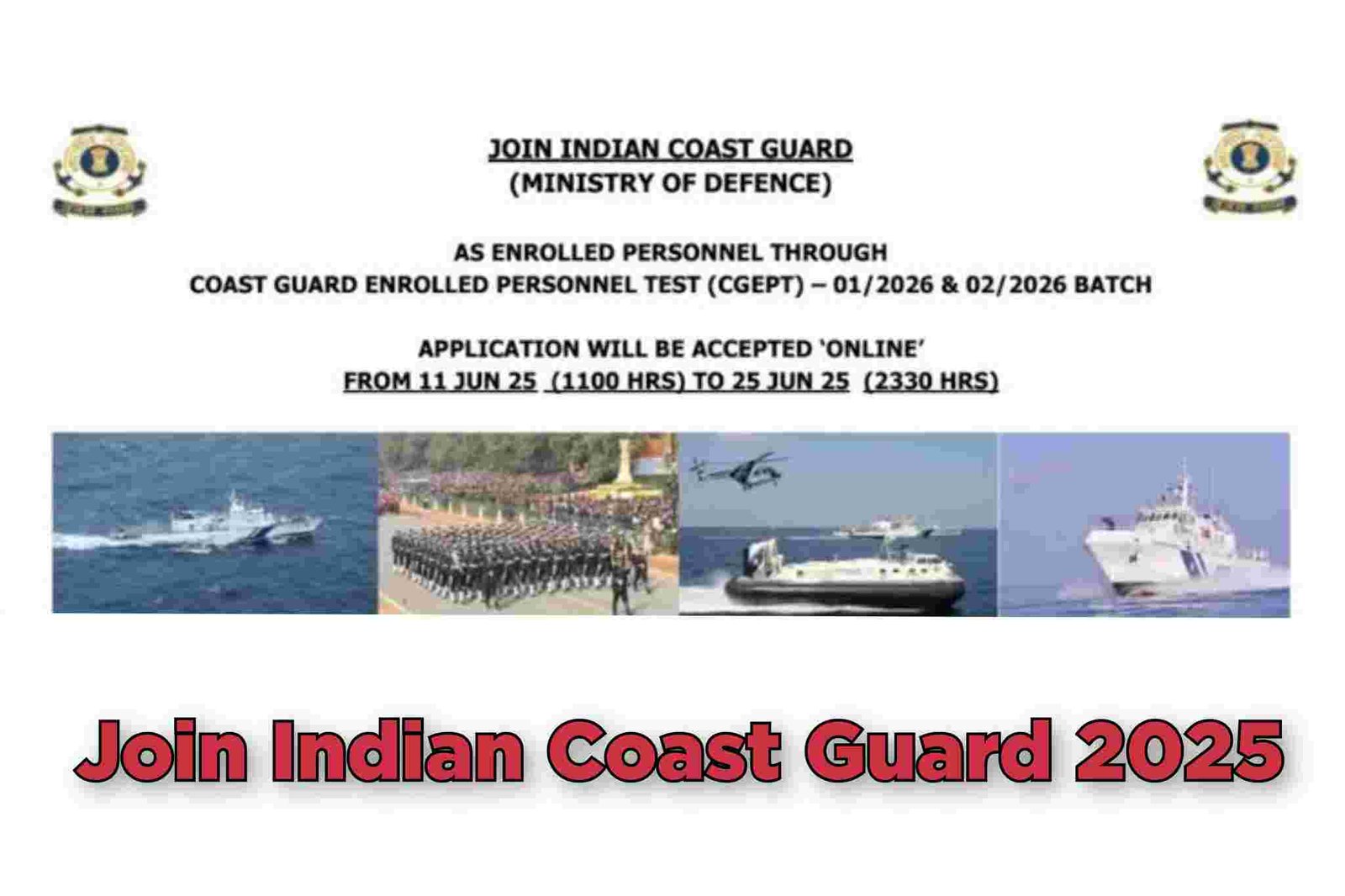 Join Indian Coast Guard 2025 – Navik & Yantrik Vacancy